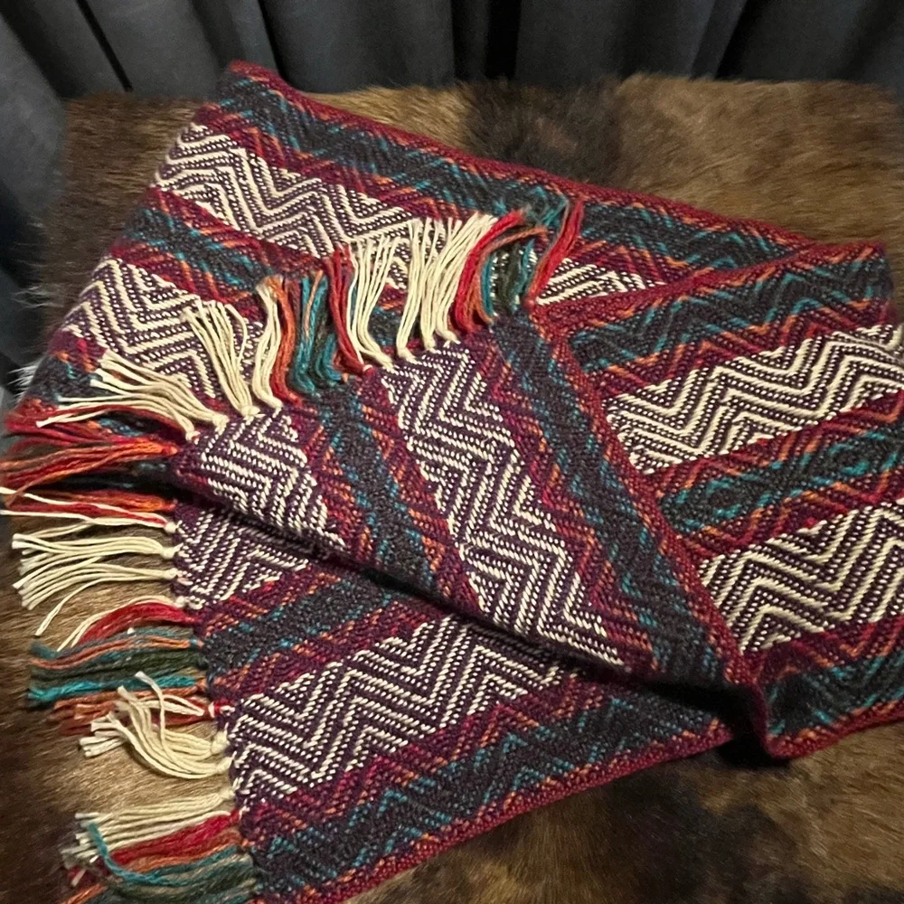 Multicolor Alpaca Striped Scarf